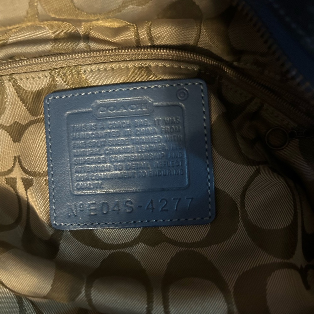 Coach 4277 blue hobo bag - Picture 6 of 9